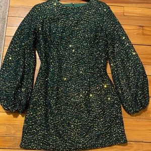Sleeve sequin dress